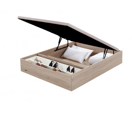 Folding Flex Wooden Ottoman Storage Bed 25 with Shoe Rack